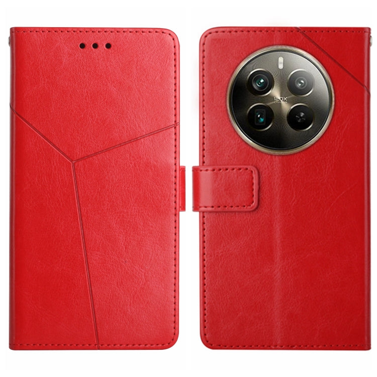 HT01 เคสโทรศัพท์หนังพลิกลายรูปตัว Y, For Realme 12+ Global, For Realme 12 Pro/12 Pro+ Global, For Realme C67 4G, For Realme 11 5G Global, For Realme C53, For Realme 11 4G Global, For Realme C65 4G