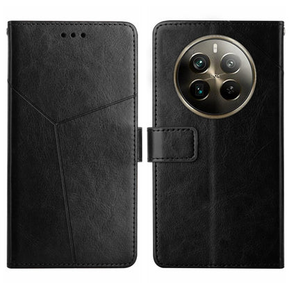 HT01 เคสโทรศัพท์หนังพลิกลายรูปตัว Y, For Realme 12+ Global, For Realme 12 Pro/12 Pro+ Global, For Realme C67 4G, For Realme 11 5G Global, For Realme C53, For Realme 11 4G Global, For Realme C65 4G