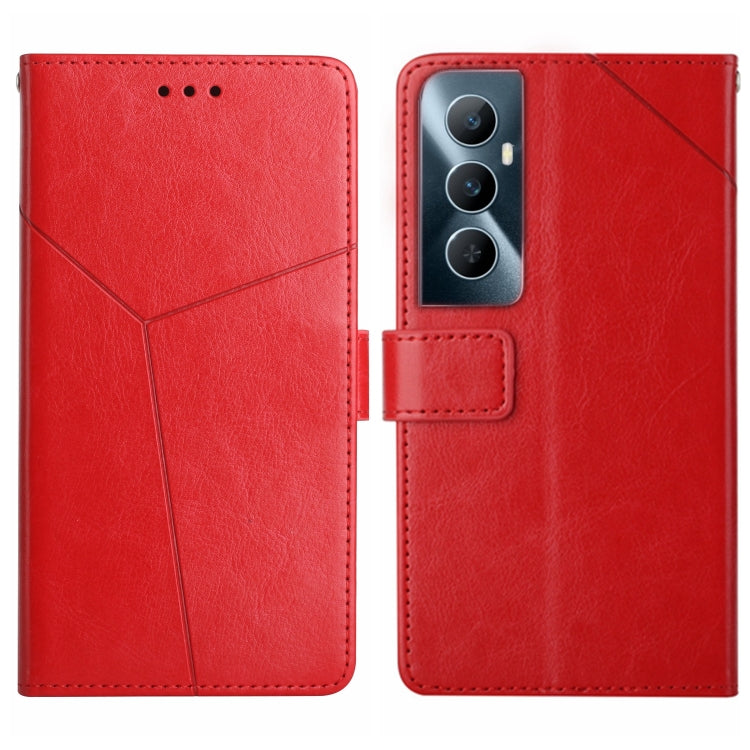 HT01 เคสโทรศัพท์หนังพลิกลายรูปตัว Y, For Realme 12+ Global, For Realme 12 Pro/12 Pro+ Global, For Realme C67 4G, For Realme 11 5G Global, For Realme C53, For Realme 11 4G Global, For Realme C65 4G