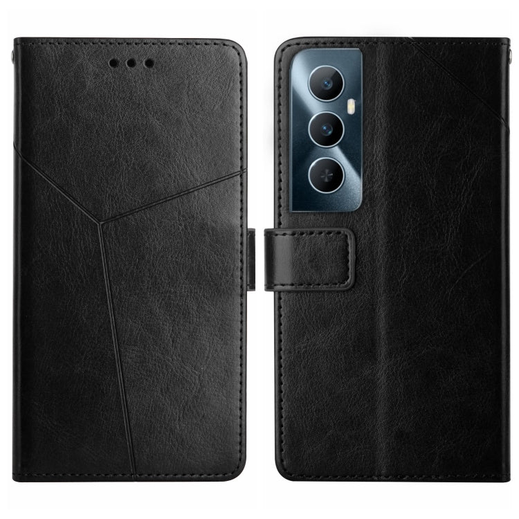 HT01 เคสโทรศัพท์หนังพลิกลายรูปตัว Y, For Realme 12+ Global, For Realme 12 Pro/12 Pro+ Global, For Realme C67 4G, For Realme 11 5G Global, For Realme C53, For Realme 11 4G Global, For Realme C65 4G