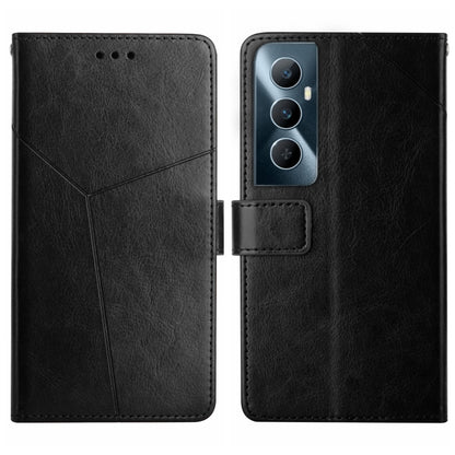 HT01 เคสโทรศัพท์หนังพลิกลายรูปตัว Y, For Realme 12+ Global, For Realme 12 Pro/12 Pro+ Global, For Realme C67 4G, For Realme 11 5G Global, For Realme C53, For Realme 11 4G Global, For Realme C65 4G