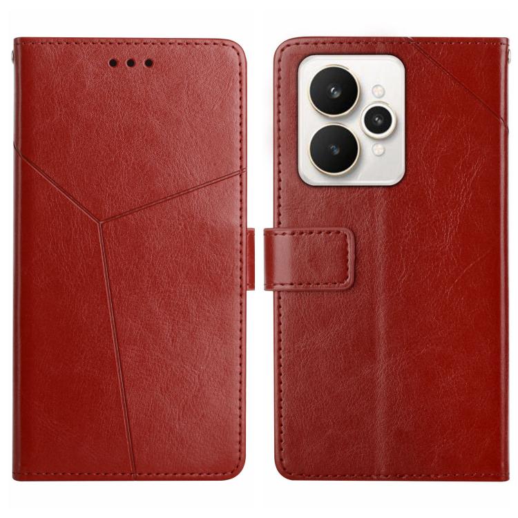 HT01 เคสโทรศัพท์หนังพลิกลายรูปตัว Y, For Realme C100 4G, For Realme C83 5G, For Realme 16 Pro+ 5G, For Realme C85 5G, For Realme C85 Pro 4G, For Realme 15T 5G, For Realme 15 5G Global / 15 Pro 5G Global, For Realme C71 4G, For Realme C75 5G
