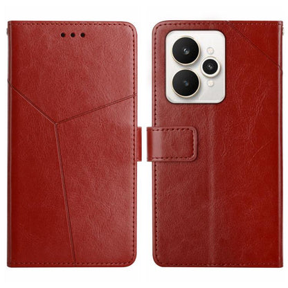 HT01 เคสโทรศัพท์หนังพลิกลายรูปตัว Y, For Realme C100 4G, For Realme C83 5G, For Realme 16 Pro+ 5G, For Realme C85 5G, For Realme C85 Pro 4G, For Realme 15T 5G, For Realme 15 5G Global / 15 Pro 5G Global, For Realme C71 4G, For Realme C75 5G