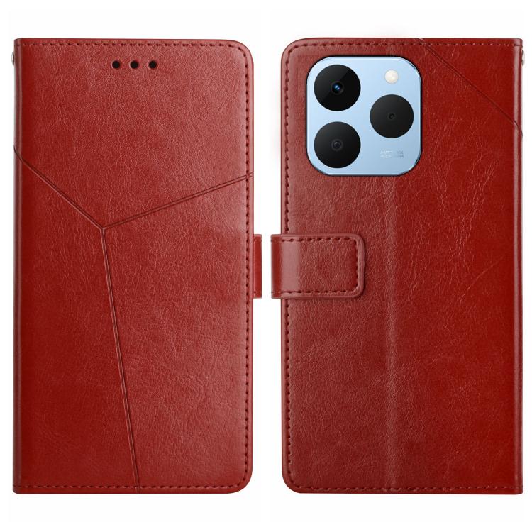 HT01 เคสโทรศัพท์หนังพลิกลายรูปตัว Y, For Realme C100 4G, For Realme C83 5G, For Realme 16 Pro+ 5G, For Realme C85 5G, For Realme C85 Pro 4G, For Realme 15T 5G, For Realme 15 5G Global / 15 Pro 5G Global, For Realme C71 4G, For Realme C75 5G