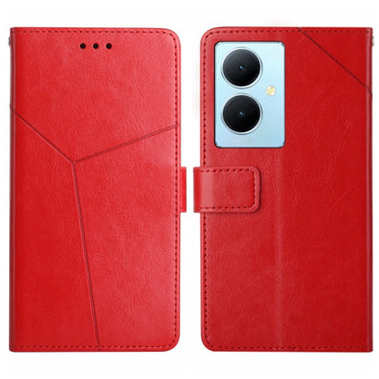 HT01 เคสโทรศัพท์หนังพลิกลายรูปตัว Y, For vivo Y03 4G, For vivo Y200e / Y100 IDN / V30 Lite India 5G, For vivo Y78+