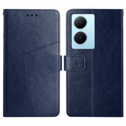 HT01 เคสโทรศัพท์หนังพลิกลายรูปตัว Y, For vivo Y03 4G, For vivo Y200e / Y100 IDN / V30 Lite India 5G, For vivo Y78+