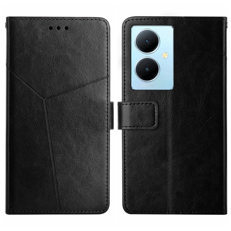 HT01 เคสโทรศัพท์หนังพลิกลายรูปตัว Y, For vivo Y03 4G, For vivo Y200e / Y100 IDN / V30 Lite India 5G, For vivo Y78+
