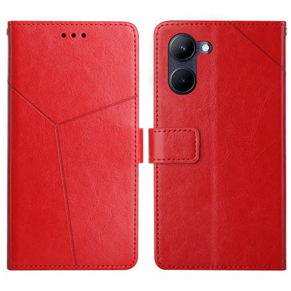 HT01 เคสโทรศัพท์หนังพลิกลายรูปตัว Y, For vivo Y03 4G, For vivo Y200e / Y100 IDN / V30 Lite India 5G, For vivo Y78+