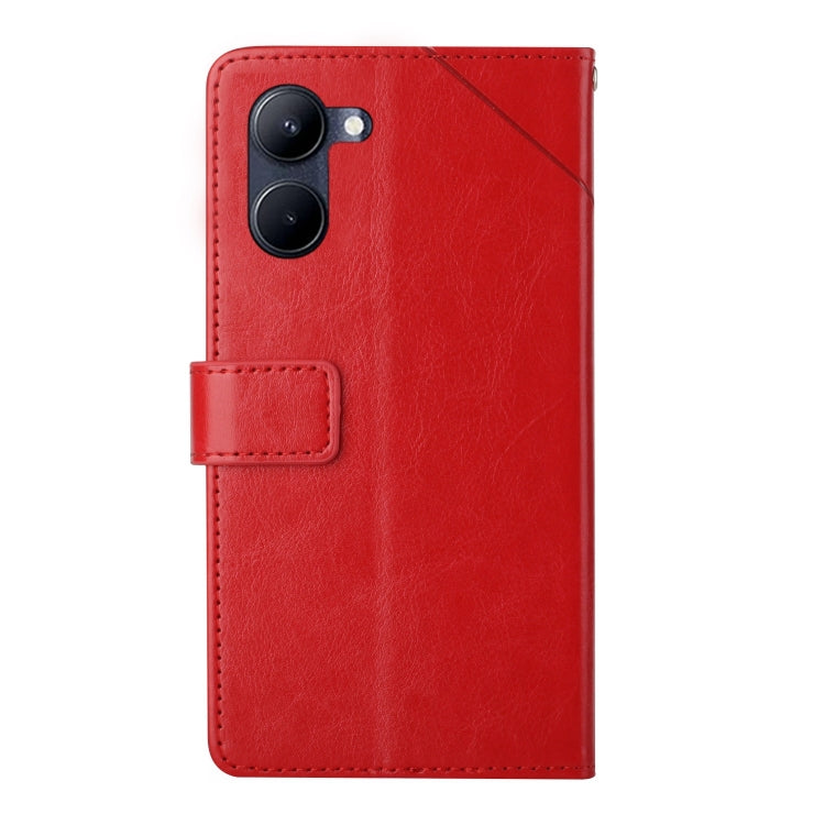 HT01 เคสโทรศัพท์หนังพลิกลายรูปตัว Y, For vivo Y03 4G, For vivo Y200e / Y100 IDN / V30 Lite India 5G, For vivo Y78+