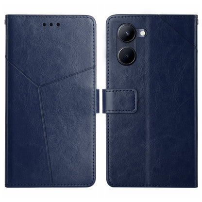 HT01 เคสโทรศัพท์หนังพลิกลายรูปตัว Y, For vivo Y03 4G, For vivo Y200e / Y100 IDN / V30 Lite India 5G, For vivo Y78+