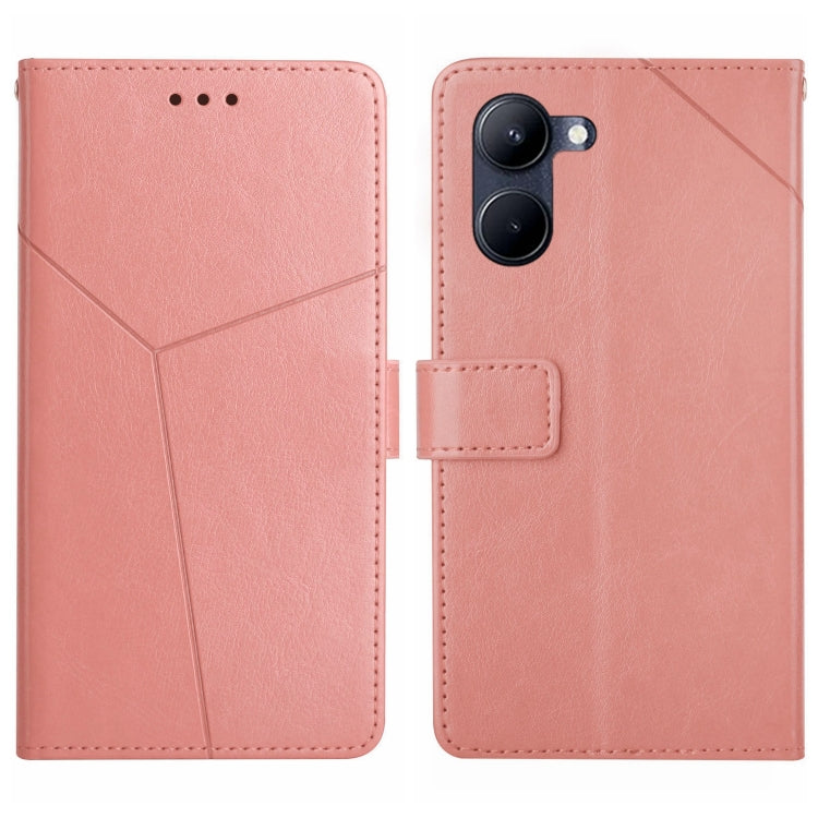 HT01 เคสโทรศัพท์หนังพลิกลายรูปตัว Y, For vivo Y03 4G, For vivo Y200e / Y100 IDN / V30 Lite India 5G, For vivo Y78+