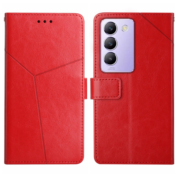 HT01 เคสโทรศัพท์หนังพลิกลายรูปตัว Y, For vivo Y03 4G, For vivo Y200e / Y100 IDN / V30 Lite India 5G, For vivo Y78+