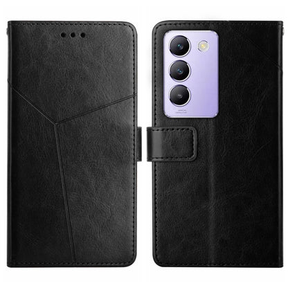 HT01 เคสโทรศัพท์หนังพลิกลายรูปตัว Y, For vivo Y03 4G, For vivo Y200e / Y100 IDN / V30 Lite India 5G, For vivo Y78+