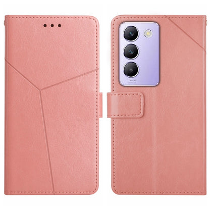 HT01 เคสโทรศัพท์หนังพลิกลายรูปตัว Y, For vivo Y03 4G, For vivo Y200e / Y100 IDN / V30 Lite India 5G, For vivo Y78+