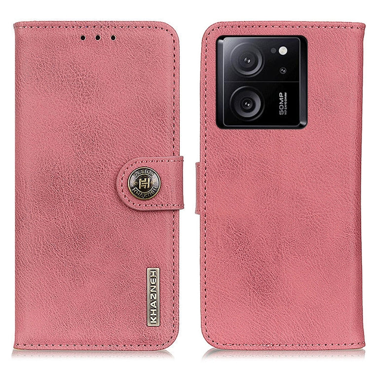 KHAZNEH เคสโทรศัพท์หนังพลิกหนังวัว, For Xiaomi Redmi Note 13 5G Global, For Xiaomi Redmi Note 13 Pro+, For Xiaomi 13T 5G / Redmi K60 Ultra 5G, For Xiaomi Redmi 12 4G, For Xiaomi Redmi Note 12S 4G