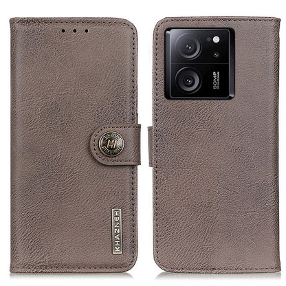 KHAZNEH เคสโทรศัพท์หนังพลิกหนังวัว, For Xiaomi Redmi Note 13 5G Global, For Xiaomi Redmi Note 13 Pro+, For Xiaomi 13T 5G / Redmi K60 Ultra 5G, For Xiaomi Redmi 12 4G, For Xiaomi Redmi Note 12S 4G