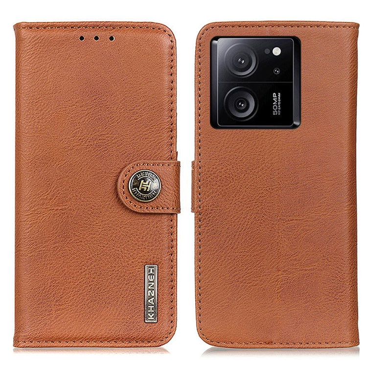 KHAZNEH เคสโทรศัพท์หนังพลิกหนังวัว, For Xiaomi Redmi Note 13 5G Global, For Xiaomi Redmi Note 13 Pro+, For Xiaomi 13T 5G / Redmi K60 Ultra 5G, For Xiaomi Redmi 12 4G, For Xiaomi Redmi Note 12S 4G