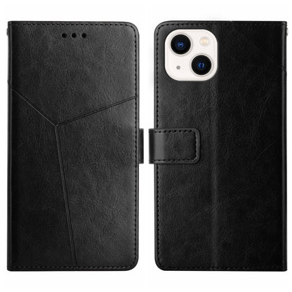 HT01 เคสโทรศัพท์หนังพลิกลายรูปตัว Y, For iPhone 15 Pro Max, For iPhone 15 Pro, For iPhone 15 Plus, For iPhone 15