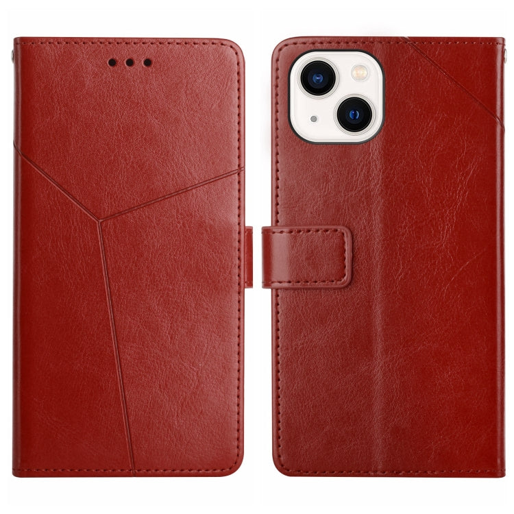 HT01 เคสโทรศัพท์หนังพลิกลายรูปตัว Y, For iPhone 15 Pro Max, For iPhone 15 Pro, For iPhone 15 Plus, For iPhone 15