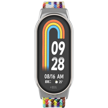 หัวโลหะ + สายนาฬิกาหัวเข็มขัดเหล็กถักไนลอนปรับได้, For Xiaomi Mi Band 8