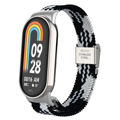 หัวโลหะ + สายนาฬิกาหัวเข็มขัดเหล็กถักไนลอนปรับได้, For Xiaomi Mi Band 8