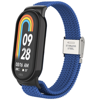 หัวโลหะ + สายนาฬิกาหัวเข็มขัดเหล็กถักไนลอนปรับได้, For Xiaomi Mi Band 8