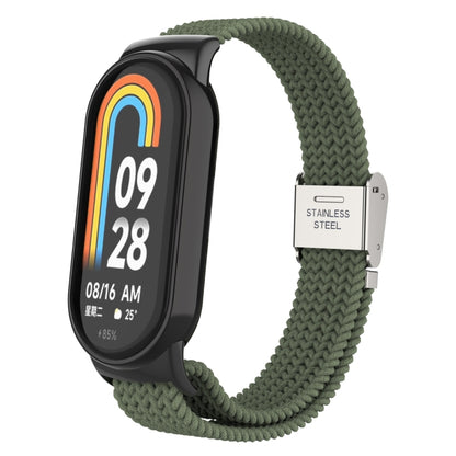 หัวโลหะ + สายนาฬิกาหัวเข็มขัดเหล็กถักไนลอนปรับได้, For Xiaomi Mi Band 8