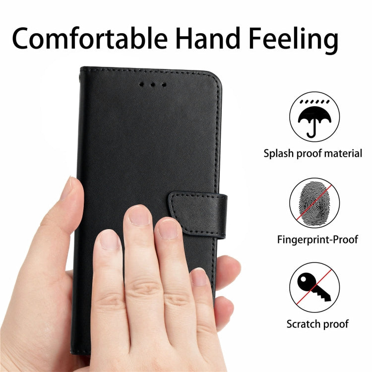 เคสโทรศัพท์พลิกหนังแท้ป้องกันลายนิ้วมือ, For iPhone 17e / 16e, For iPhone 16 Pro Max, For iPhone 16 Pro, For iPhone 16 Plus, For iPhone 16, For iPhone 15 Pro Max, For iPhone 15 Pro, For iPhone 15 Plus, For iPhone 15
