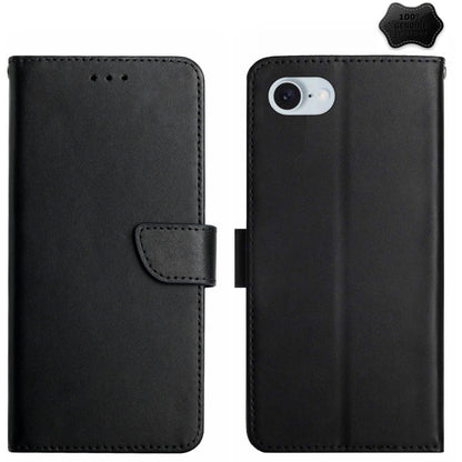 เคสโทรศัพท์พลิกหนังแท้ป้องกันลายนิ้วมือ, For iPhone 17e / 16e, For iPhone 16 Pro Max, For iPhone 16 Pro, For iPhone 16 Plus, For iPhone 16, For iPhone 15 Pro Max, For iPhone 15 Pro, For iPhone 15 Plus, For iPhone 15