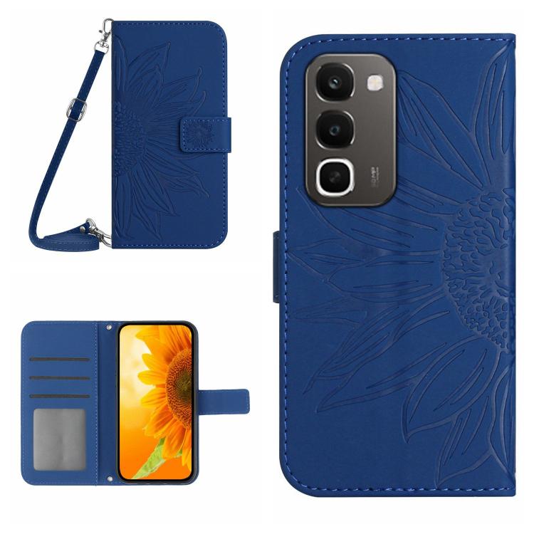Skin Feel Sun Flower เคสโทรศัพท์หนังพลิกลายนูนพร้อมเชือกเส้นเล็ก, For Realme C100 4G, For Realme C83 5G, For Realme 16 Pro+ 5G, For Realme C85 5G