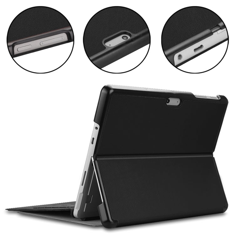 สำหรับ Microsoft Surface Go 2 / Surface Go Voltage ซองหนังพลิกแนวนอนพื้นผิวยืดหยุ่นพร้อมตัวยึด