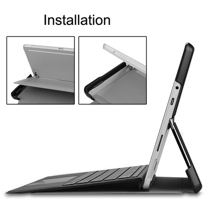 สำหรับ Microsoft Surface Go 2 / Surface Go Voltage ซองหนังพลิกแนวนอนพื้นผิวยืดหยุ่นพร้อมตัวยึด