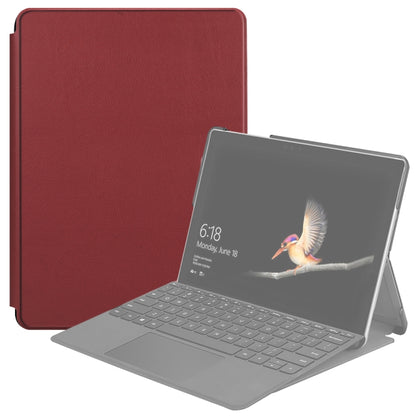 สำหรับ Microsoft Surface Go 2 / Surface Go Voltage ซองหนังพลิกแนวนอนพื้นผิวยืดหยุ่นพร้อมตัวยึด