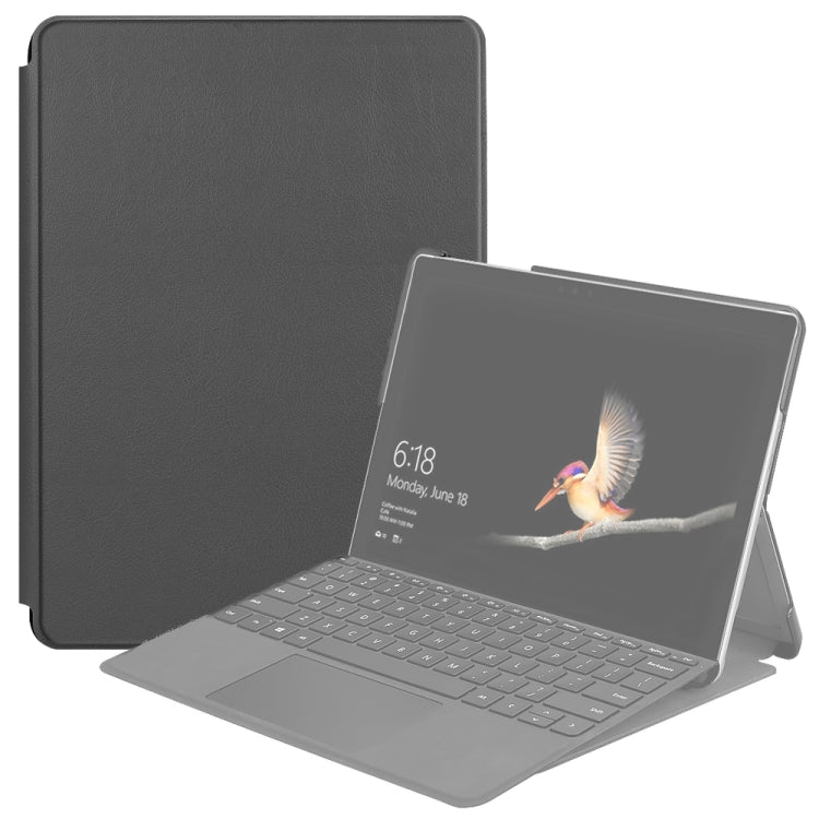 สำหรับ Microsoft Surface Go 2 / Surface Go Voltage ซองหนังพลิกแนวนอนพื้นผิวยืดหยุ่นพร้อมตัวยึด