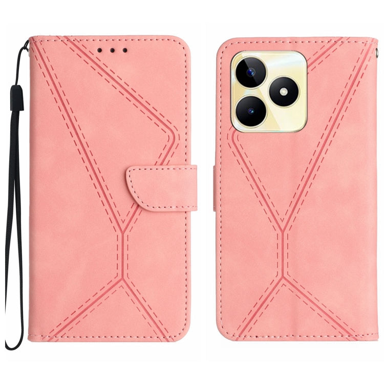 เย็บเคสโทรศัพท์หนังนูน, For Realme C63 5G, For Realme 12 5G Global, For Realme 12+ Global, For Realme 12 Pro/12 Pro+ Global, For Realme C67 4G, For Realme 11 5G Global, For Realme C53, For Realme 11 4G Global