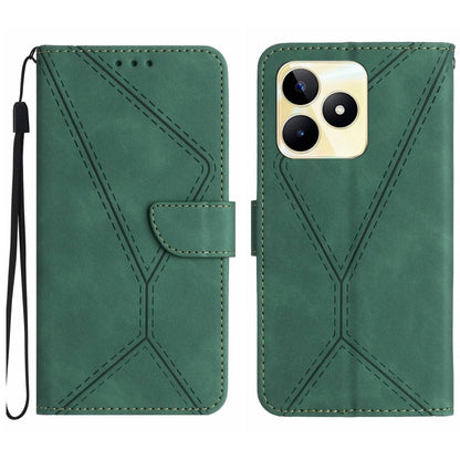 เย็บเคสโทรศัพท์หนังนูน, For Realme C63 5G, For Realme 12 5G Global, For Realme 12+ Global, For Realme 12 Pro/12 Pro+ Global, For Realme C67 4G, For Realme 11 5G Global, For Realme C53, For Realme 11 4G Global