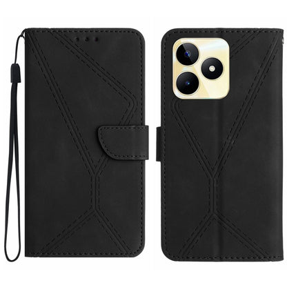 เย็บเคสโทรศัพท์หนังนูน, For Realme C63 5G, For Realme 12 5G Global, For Realme 12+ Global, For Realme 12 Pro/12 Pro+ Global, For Realme C67 4G, For Realme 11 5G Global, For Realme C53, For Realme 11 4G Global