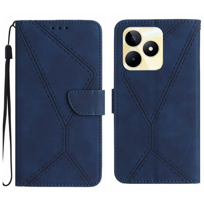 เย็บเคสโทรศัพท์หนังนูน, For Realme C63 5G, For Realme 12 5G Global, For Realme 12+ Global, For Realme 12 Pro/12 Pro+ Global, For Realme C67 4G, For Realme 11 5G Global, For Realme C53, For Realme 11 4G Global