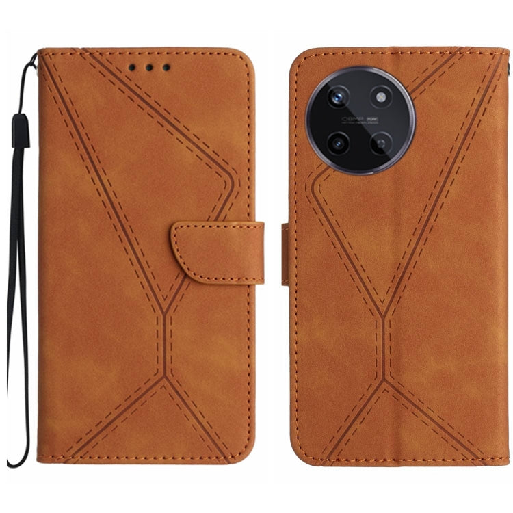เย็บเคสโทรศัพท์หนังนูน, For Realme C63 5G, For Realme 12 5G Global, For Realme 12+ Global, For Realme 12 Pro/12 Pro+ Global, For Realme C67 4G, For Realme 11 5G Global, For Realme C53, For Realme 11 4G Global