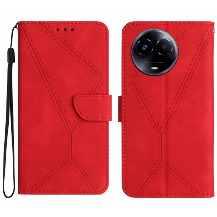 เย็บเคสโทรศัพท์หนังนูน, For Realme C63 5G, For Realme 12 5G Global, For Realme 12+ Global, For Realme 12 Pro/12 Pro+ Global, For Realme C67 4G, For Realme 11 5G Global, For Realme C53, For Realme 11 4G Global