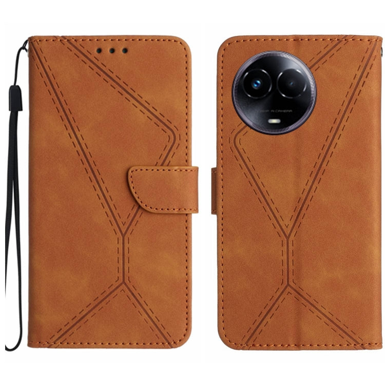 เย็บเคสโทรศัพท์หนังนูน, For Realme C63 5G, For Realme 12 5G Global, For Realme 12+ Global, For Realme 12 Pro/12 Pro+ Global, For Realme C67 4G, For Realme 11 5G Global, For Realme C53, For Realme 11 4G Global