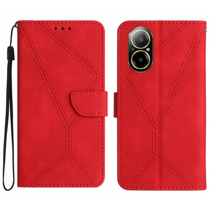 เย็บเคสโทรศัพท์หนังนูน, For Realme C63 5G, For Realme 12 5G Global, For Realme 12+ Global, For Realme 12 Pro/12 Pro+ Global, For Realme C67 4G, For Realme 11 5G Global, For Realme C53, For Realme 11 4G Global