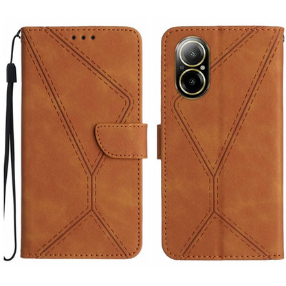 เย็บเคสโทรศัพท์หนังนูน, For Realme C63 5G, For Realme 12 5G Global, For Realme 12+ Global, For Realme 12 Pro/12 Pro+ Global, For Realme C67 4G, For Realme 11 5G Global, For Realme C53, For Realme 11 4G Global