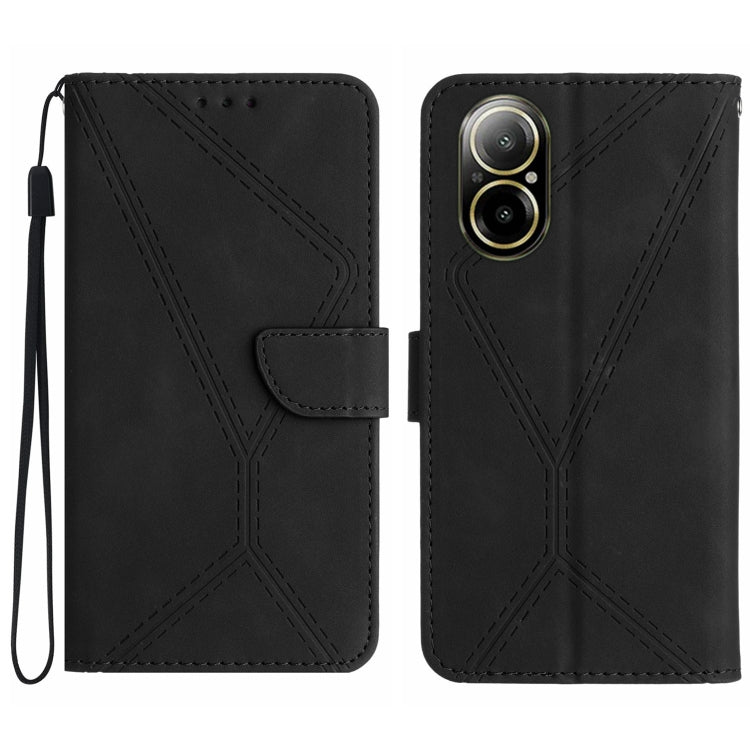 เย็บเคสโทรศัพท์หนังนูน, For Realme C63 5G, For Realme 12 5G Global, For Realme 12+ Global, For Realme 12 Pro/12 Pro+ Global, For Realme C67 4G, For Realme 11 5G Global, For Realme C53, For Realme 11 4G Global
