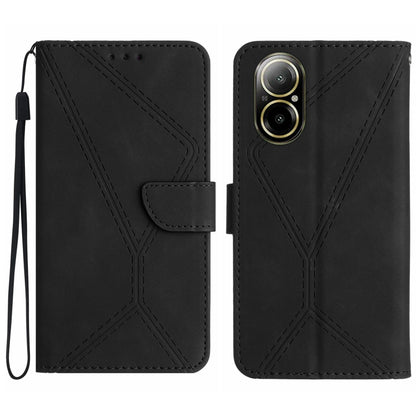 เย็บเคสโทรศัพท์หนังนูน, For Realme C63 5G, For Realme 12 5G Global, For Realme 12+ Global, For Realme 12 Pro/12 Pro+ Global, For Realme C67 4G, For Realme 11 5G Global, For Realme C53, For Realme 11 4G Global