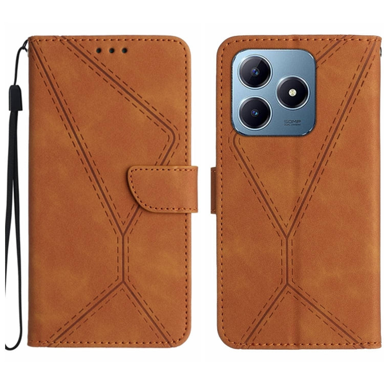 เย็บเคสโทรศัพท์หนังนูน, For Realme C75 5G, For Realme 14 5G Global / P3 5G Global, For Realme P3 Pro 5G Global, For Realme 14 Pro+ 5G, For Realme C75 4G, For Realme 13+ 5G Global, For Realme 13 Pro 5G / 13 Pro+ 5G, For Realme C63 4G Global/ C61