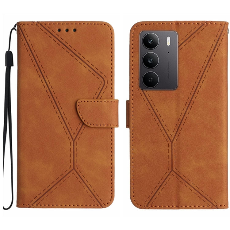 เย็บเคสโทรศัพท์หนังนูน, For Realme C75 5G, For Realme 14 5G Global / P3 5G Global, For Realme P3 Pro 5G Global, For Realme 14 Pro+ 5G, For Realme C75 4G, For Realme 13+ 5G Global, For Realme 13 Pro 5G / 13 Pro+ 5G, For Realme C63 4G Global/ C61