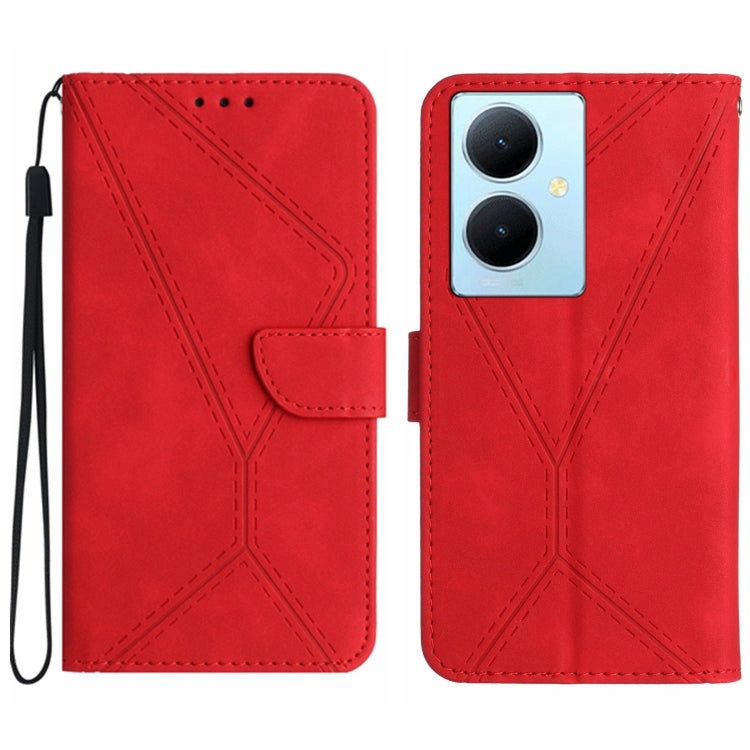 เย็บเคสโทรศัพท์หนังนูน, For vivo V50 5G Global, For vivo Y03 4G, For vivo Y200e / Y100 IDN / V30 Lite India 5G, For vivo Y78+