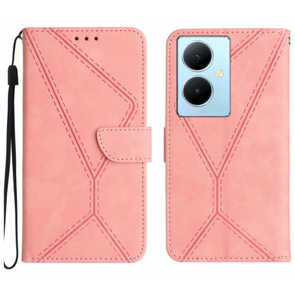 เย็บเคสโทรศัพท์หนังนูน, For vivo V50 5G Global, For vivo Y03 4G, For vivo Y200e / Y100 IDN / V30 Lite India 5G, For vivo Y78+