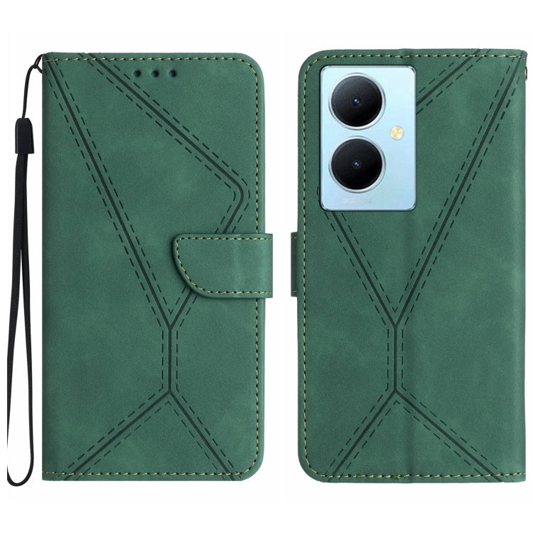 เย็บเคสโทรศัพท์หนังนูน, For vivo V50 5G Global, For vivo Y03 4G, For vivo Y200e / Y100 IDN / V30 Lite India 5G, For vivo Y78+